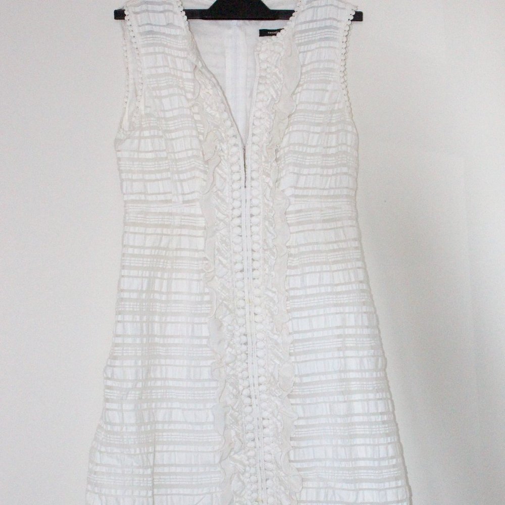 Nanette Lepore White Ruffled Mini Dress